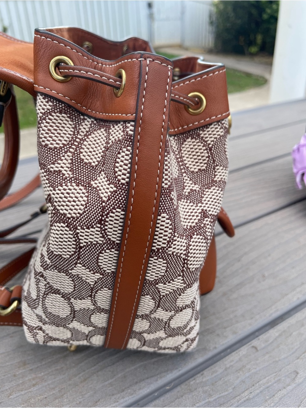 Coach Mini Riya Drawstring Backpack - Picture 14 of 16